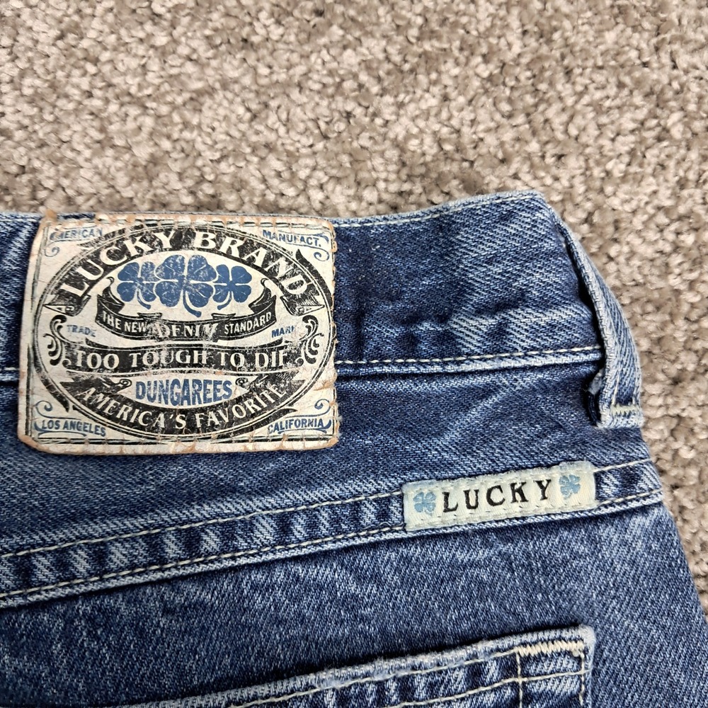 Lucky Brand Vintage Women 12 31 Wide Leg Jeans Blue High Rise Button Fly 80403D5 - Picture 7 of 12